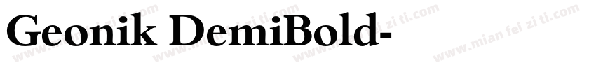 Geonik DemiBold字体转换